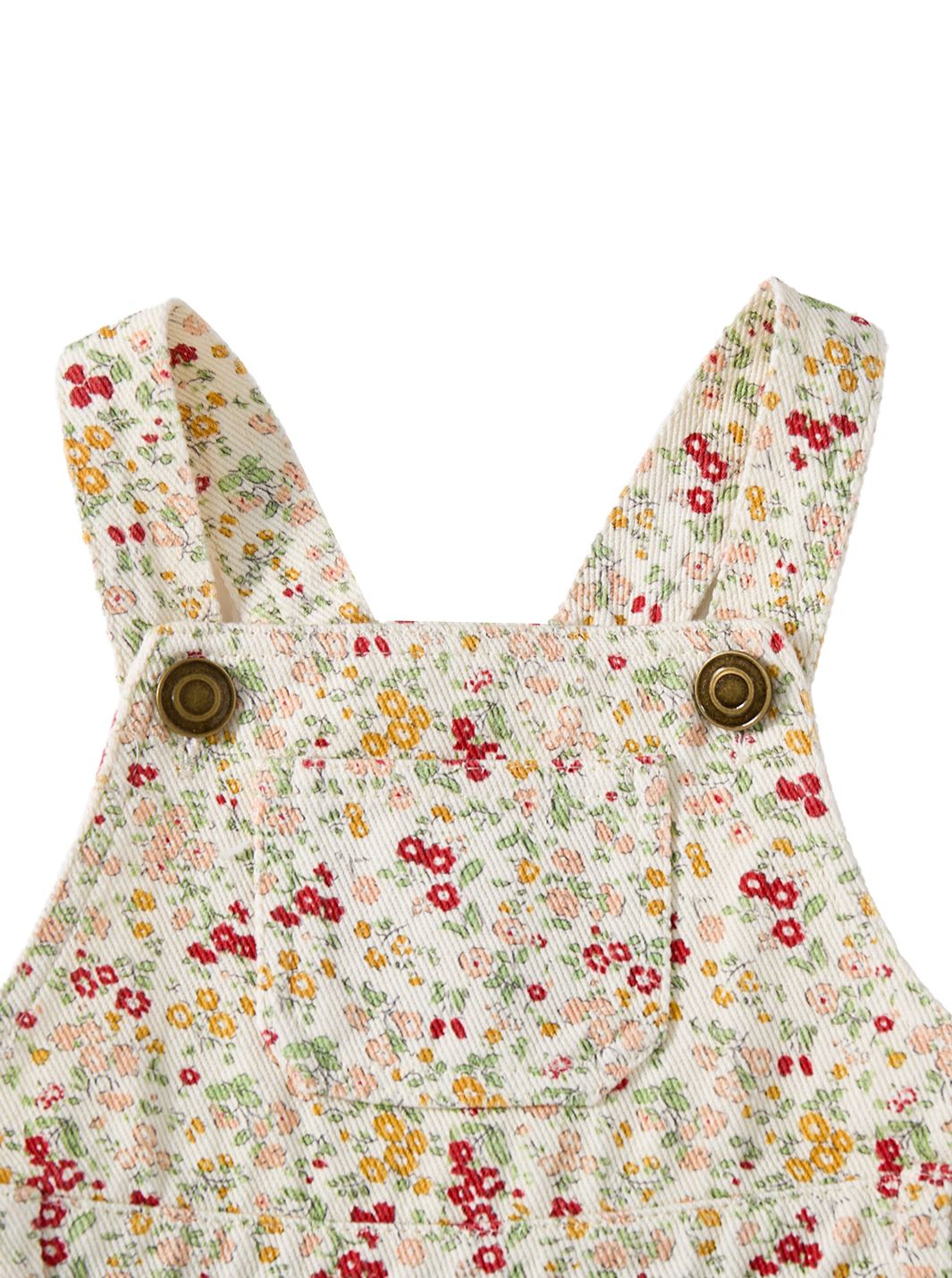 Floral Twill Short Overall