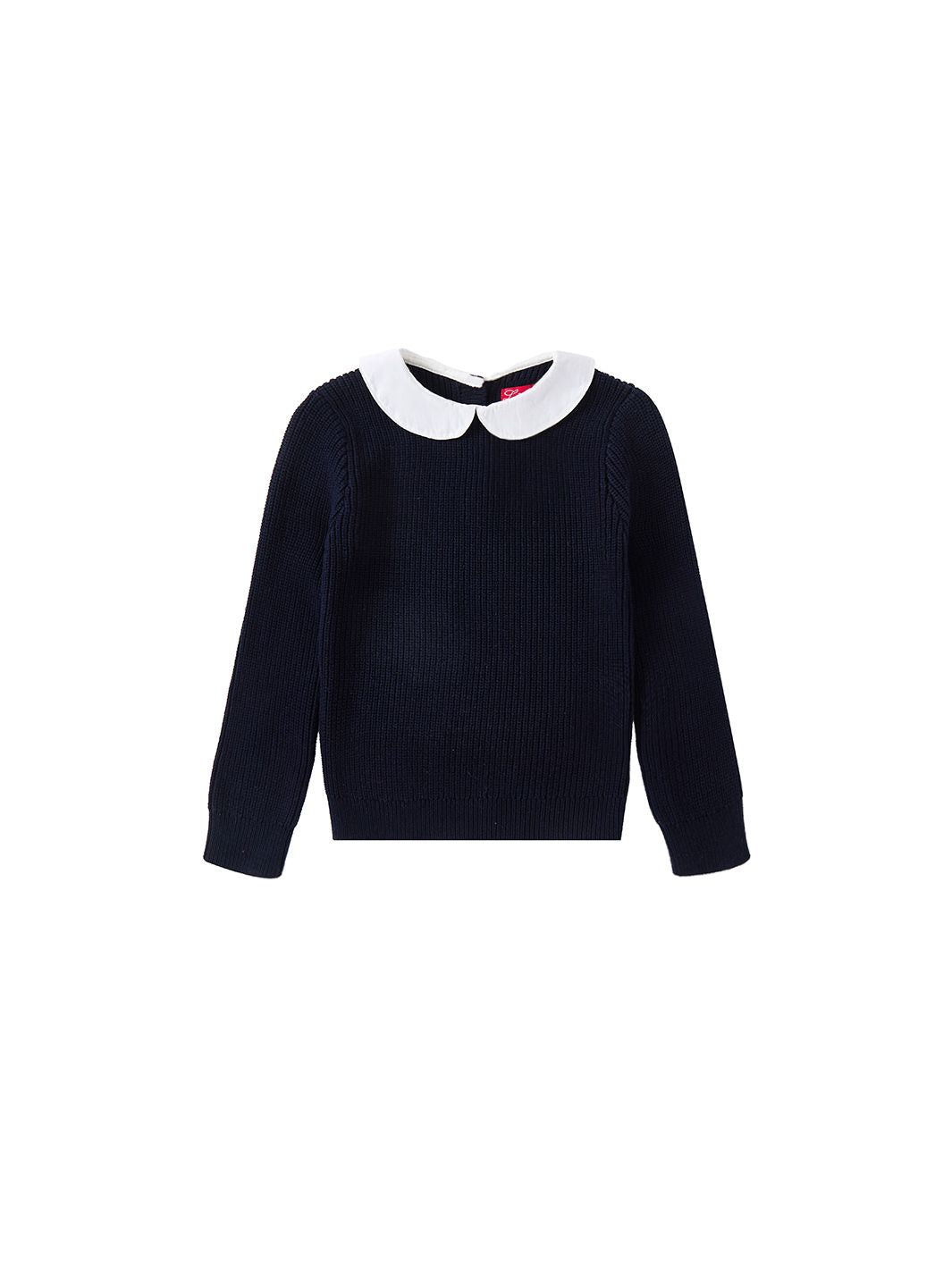 Combo Collar Sweater - Deep Navy