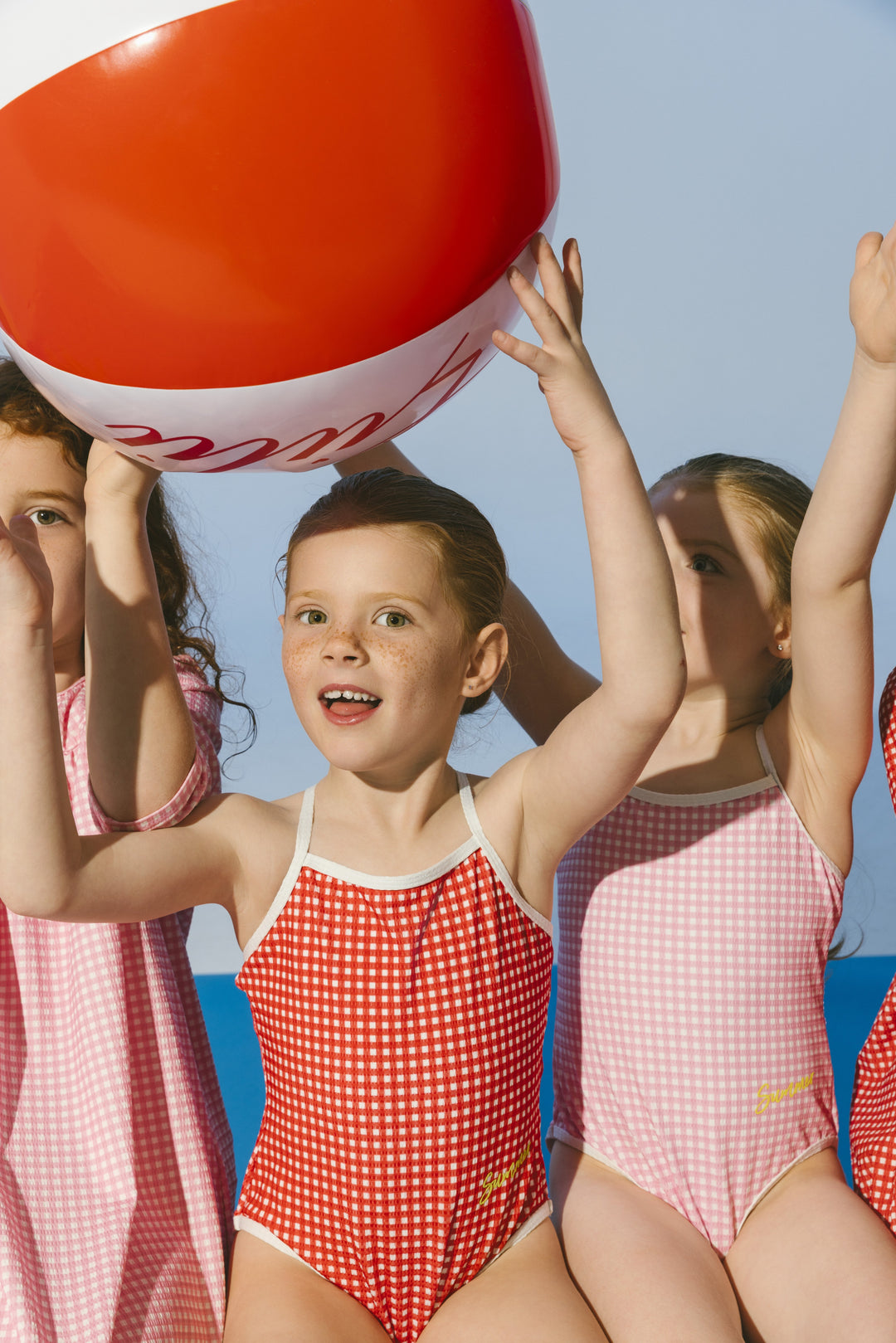 Gingham Swimsuit - Red/White