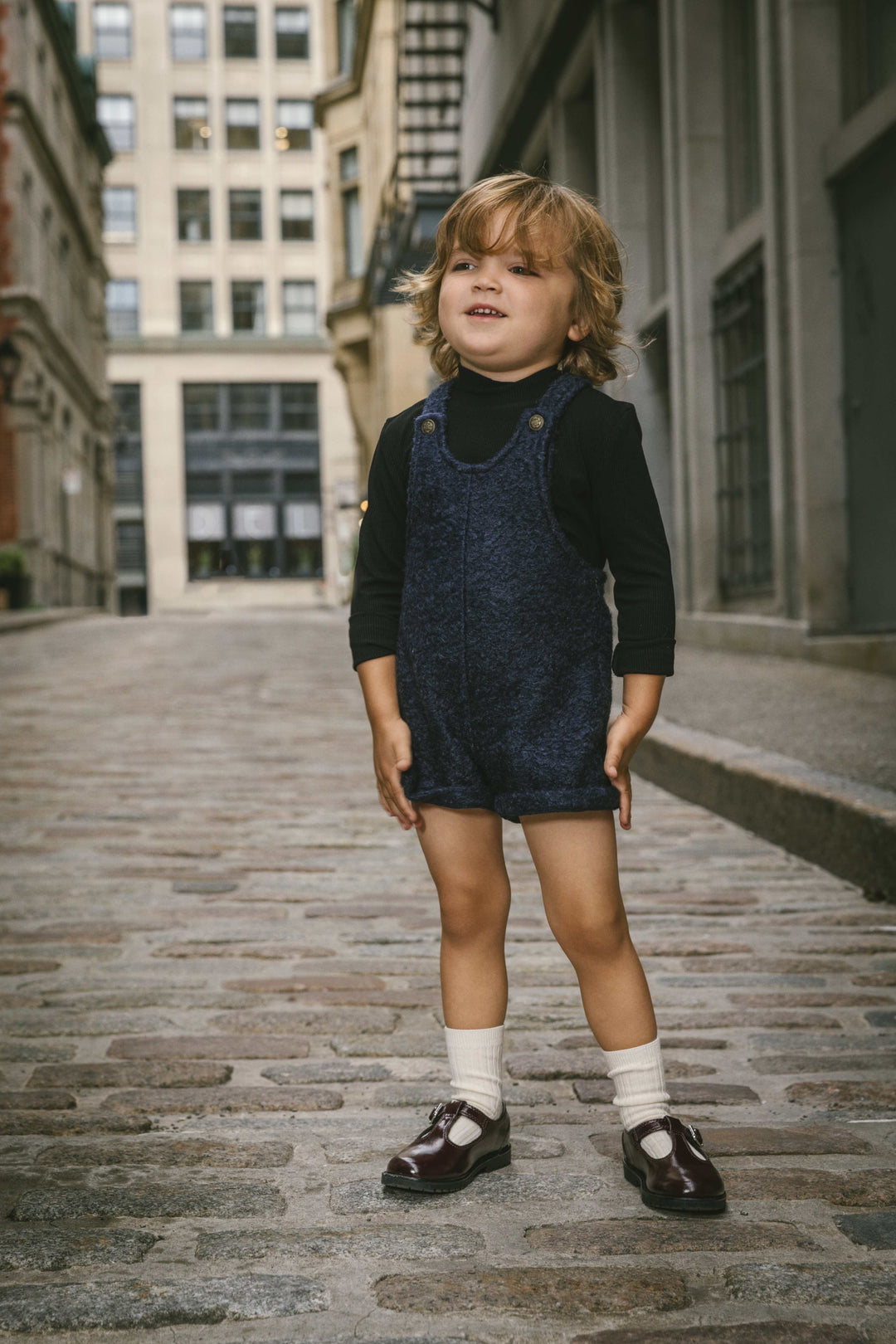 Brushed Sherpa Overall - Navy