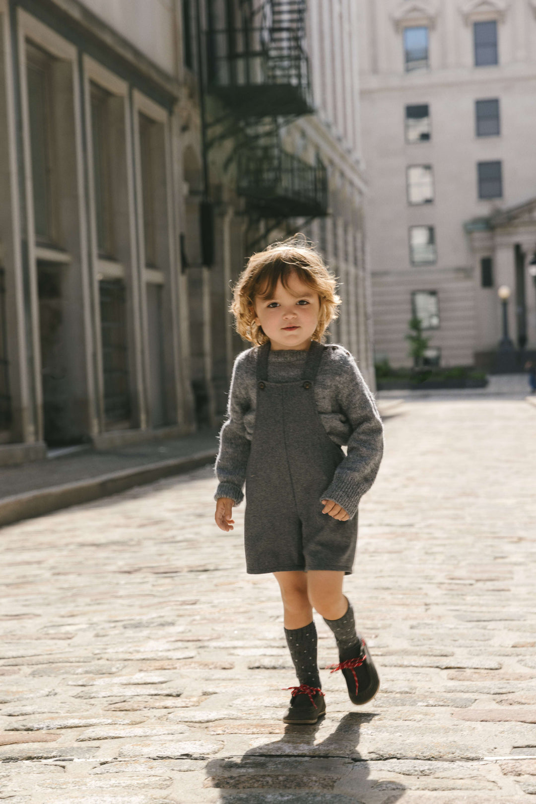 Brushed Short Overall - Grey