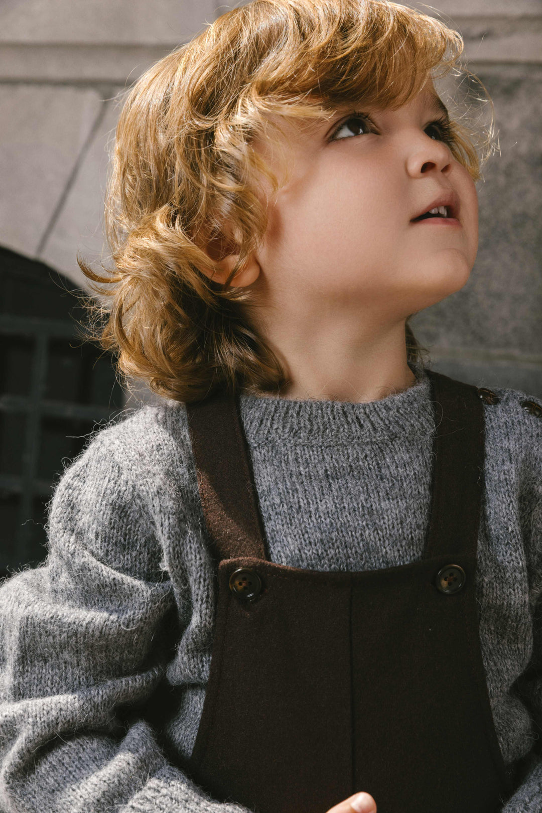 Brushed Short Overall - Brown