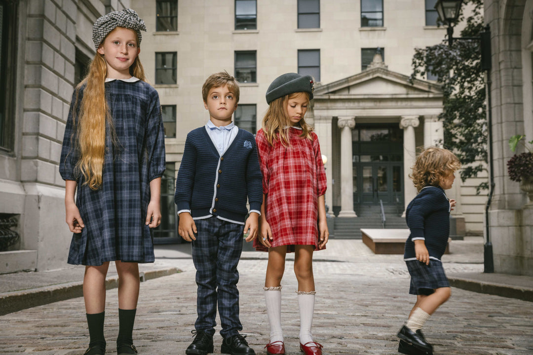 Autumn Note Dress - Navy