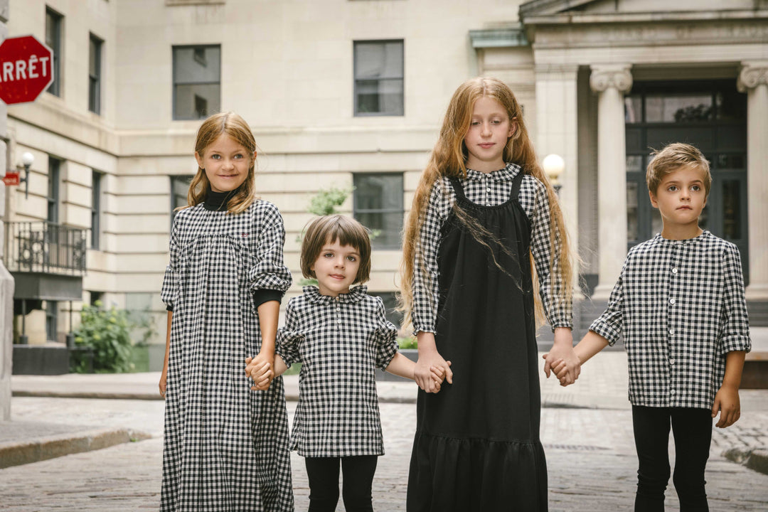 Gingham Turtleneck Robe