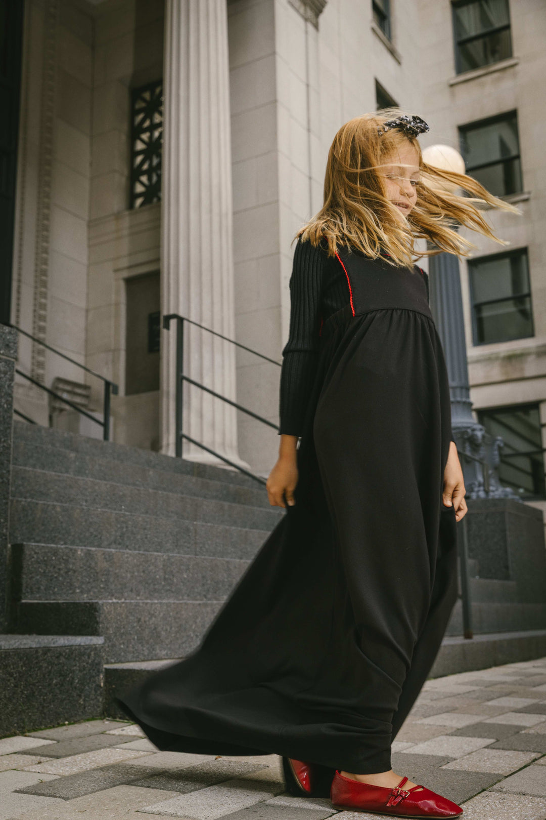 Rickrack Bib Robe - Black