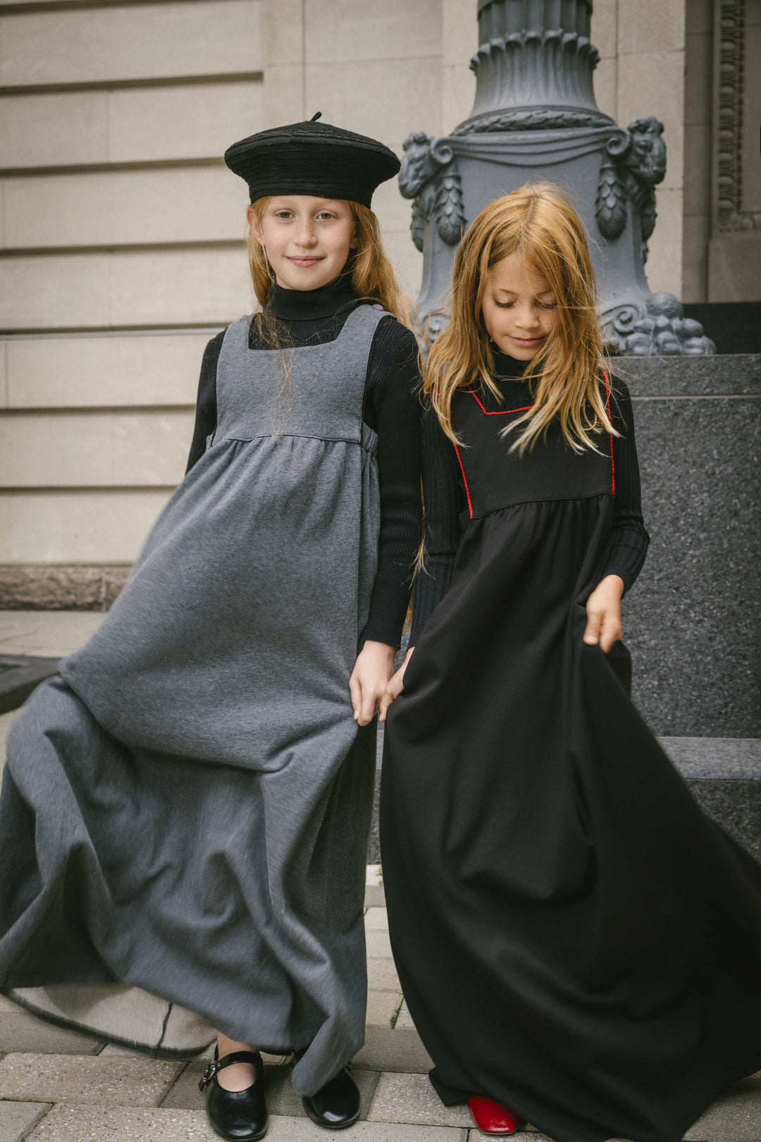 Rickrack Bib Robe - Charcoal