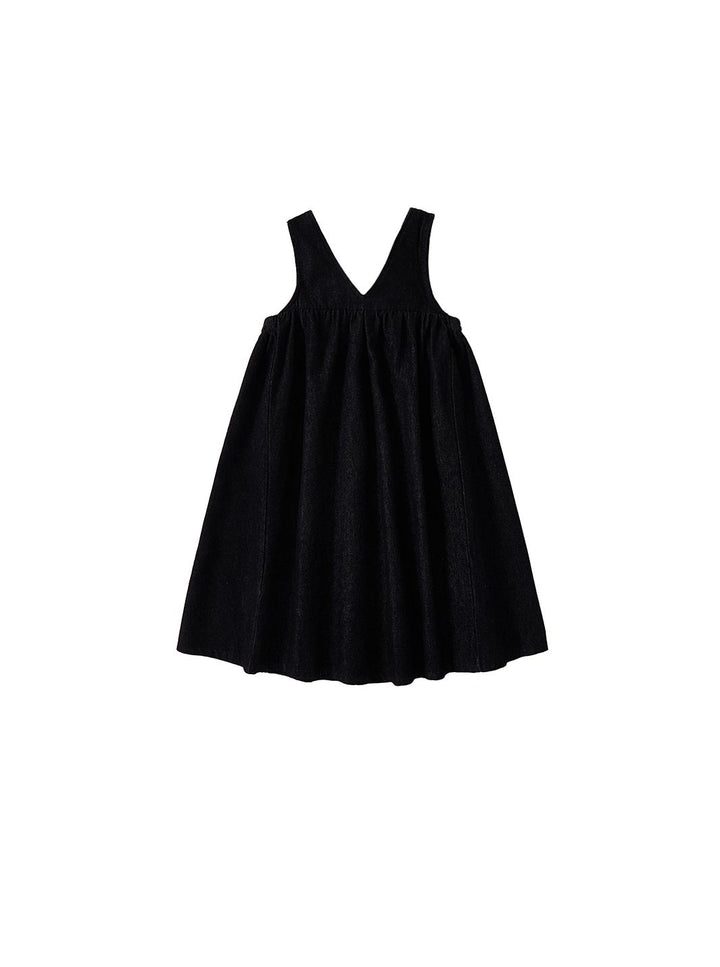 Denim V-neck Jumper - Black