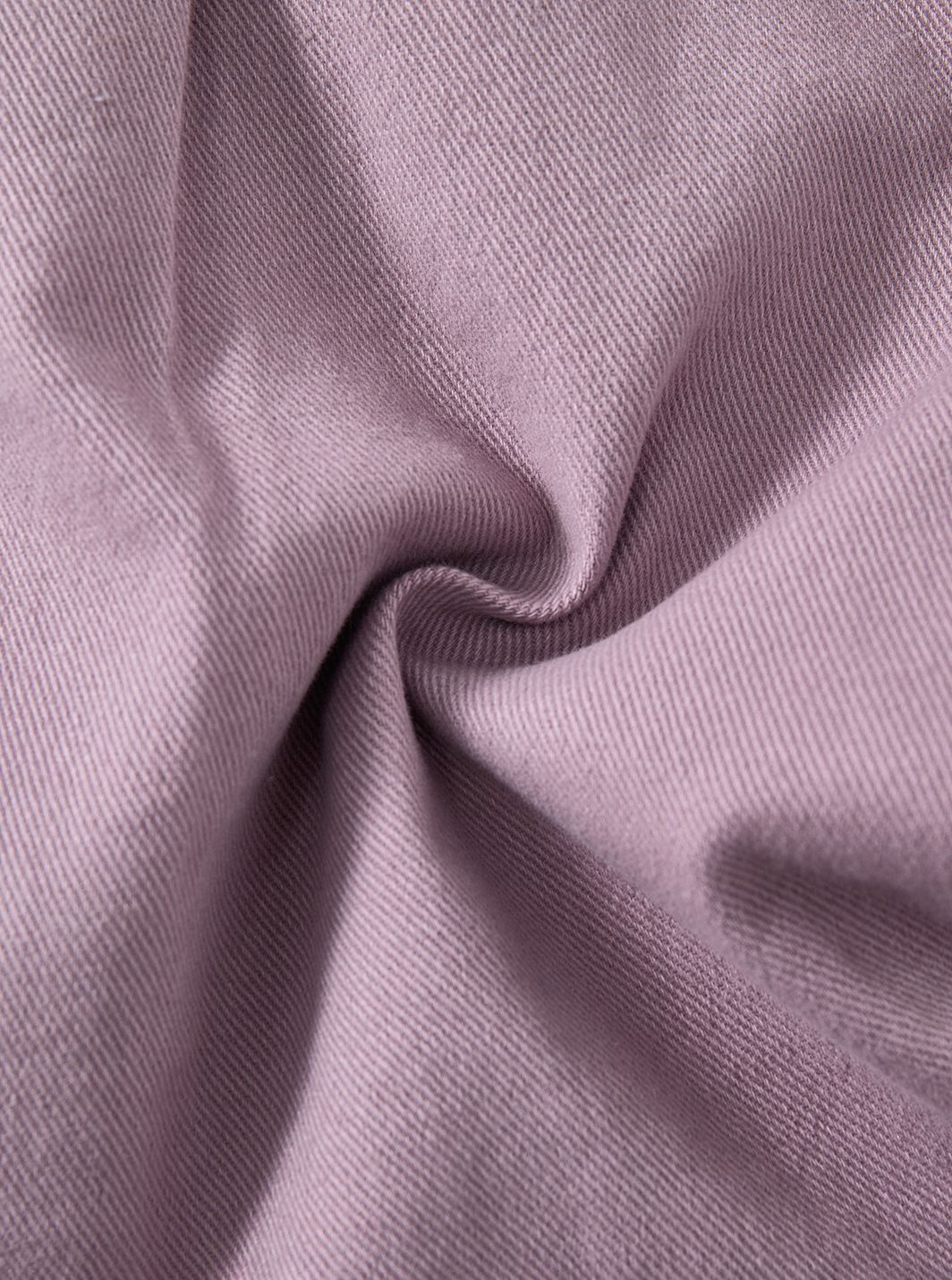 Twill Solid Crop Shirt - Pale Purple