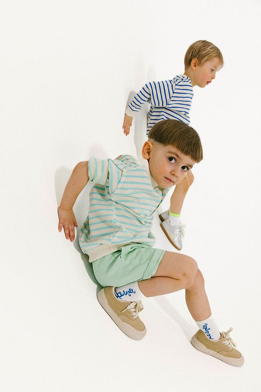 Classic Striped Polo - Teal