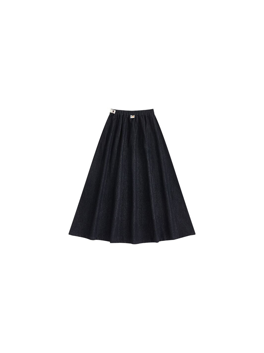 & Lu Denim Medium Tea-Length Skirt - Black