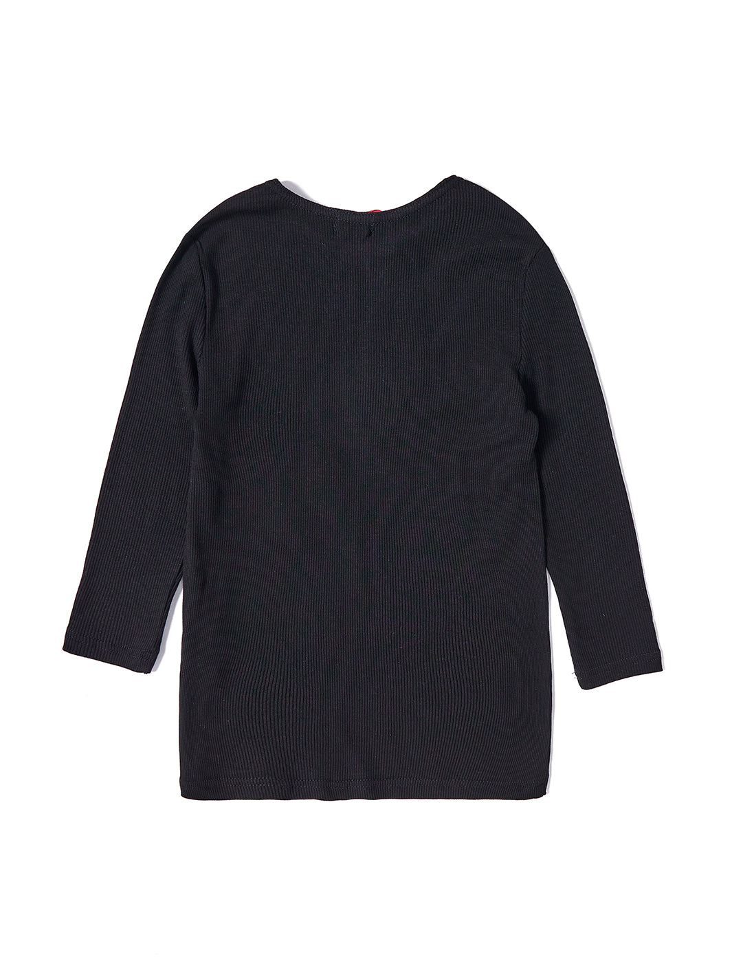Camiseta básica larga - Negro
